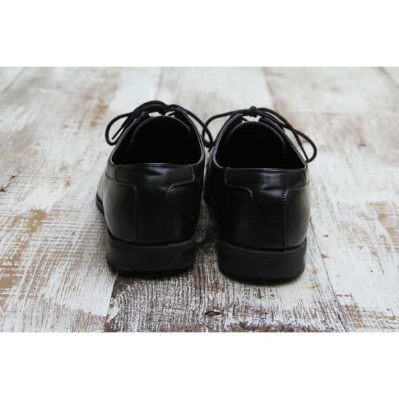 ALFANI Men Sz 12 Black Oxford Lace-Up Dress Shoes - Picture 4 of 7